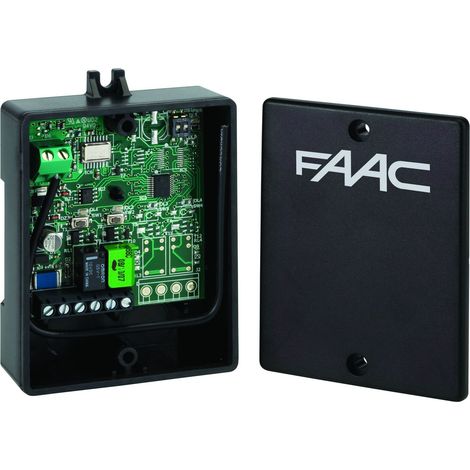 Faac – Récepteur radio 868MHz bicanal pour motorisation – Tension 24V – Compatible avec systèmes de sécurité – Installation facile (1/3)