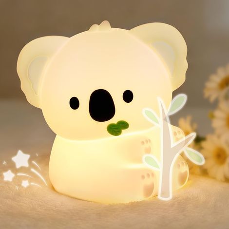 Koala-Nachtlicht, USB-wiederaufladbares Silikon-Touch-Nachtlicht (1/5)
