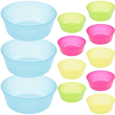 Bols pour bébé en plastique translucide, empilables, pour la préparation des aliments et le rangement des collations (lot de 12). (1/5)
