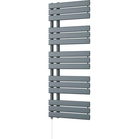 Tristan - Anthracite Electric Towel Rail H1292mm x W500mm 500w Standard (1/3)