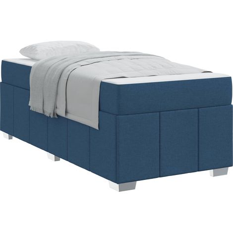 Maison Exclusive - Bettrahmen mit Matratze Blau 90 x 200 cm Stoff