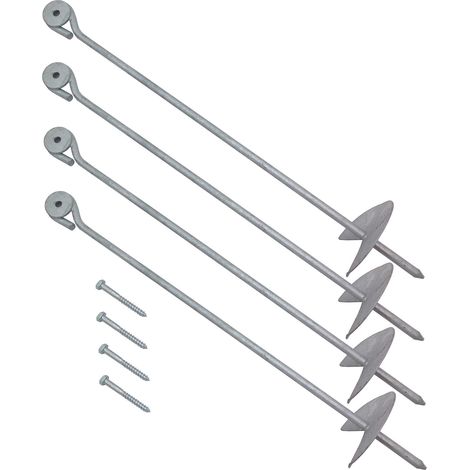 4x Erdanker 60cm Bodenanker f Schaukel Spielturm Erdnagel Befestigungsanker Zelt