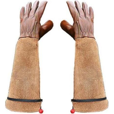 (S) Gants de jardinage 1 paire, gants anti-épines de taille de rose, gants en peau de mouton en peau de porc Gants floraux (1/4)