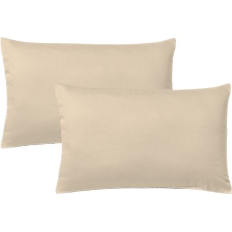 KLULK Set 2 Federe Per Cuscini Per Bambini 40x60 Cm,In Puro Cotone 100% Fibra Naturale In Tinta Unita Safari Made In Italy