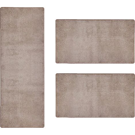 Bettumrandung Sundae Beige 69 1 Läufer 67 x 330 cm + 2 Brücken 67 x 130 cm