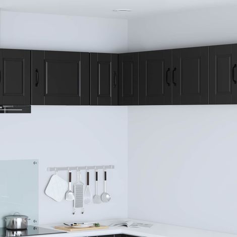 Küchenschrank mit Regal Schwarz 57 x 57 x 40 cm Holzwerkstoff