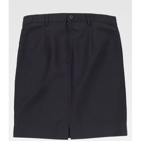 Falda de servicios recta con cinturilla ceñida WORKTEAM B9018 38 Negro