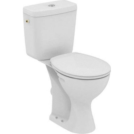 Inodoro PORCHER Ulysse de suelo elevado con salida horizontal y asiento (1/3)