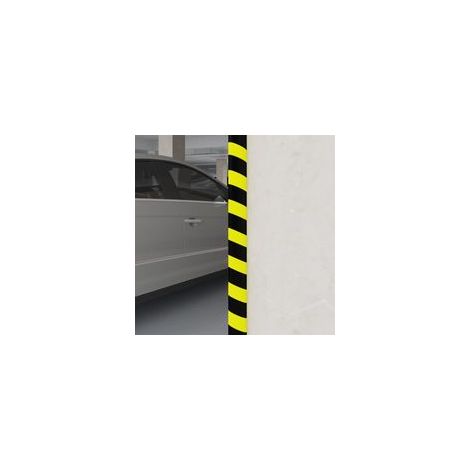 Gelbe und schwarze Kantenschutzleisten 4x3x100 cm PU - Crezuo (1/4)