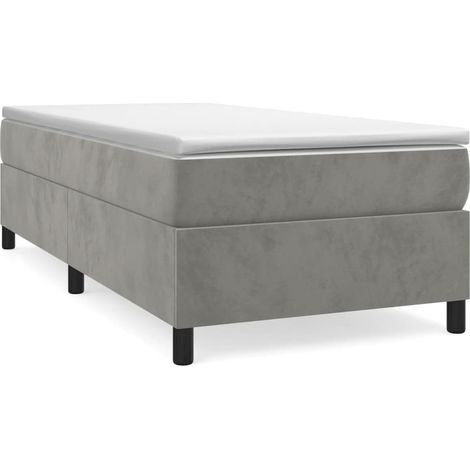 Maison Exclusive - Boxspringbettgestell Hellgrau 80x200 cm Samt