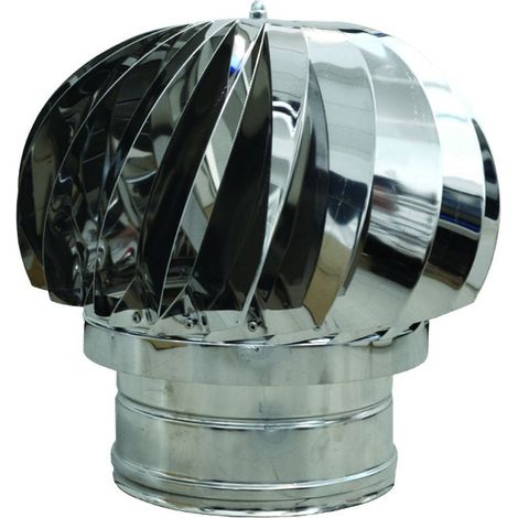 Fumaiolo testa radiante girevole tondo - Materiale: lamiera zincata - Diametro: Ø cm 14