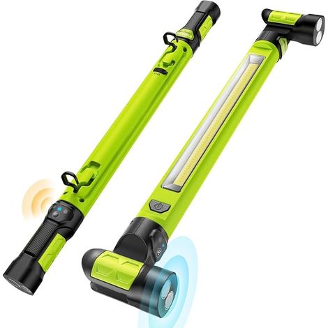 LED Workshop Light, 5200 mAh Real 1200 Lumen, Engine Compartment Light with Magnets, Work Light with 360° Hook, Presence Sensor, for Camping, Construction Site, Garage, (1/5)