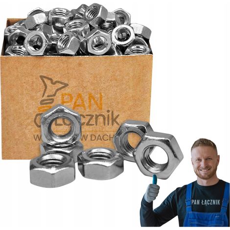 Écrous Hexagonaux Pan Łącznik, M12, DIN 934, Zingués, Sac 1 kg (1/5)