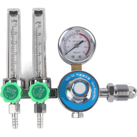 Régulateur d'argon WX‑ 55X‑ 2L, débitmètre de gaz à double tube, réducteur de pression CGA540 métrique (1/5)