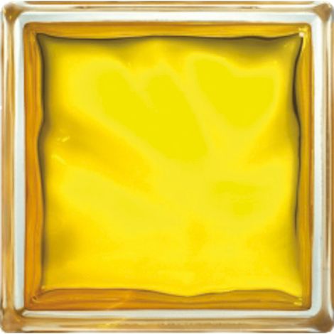 Glassblocks Mattone di vetro Luxfera 19x19x8 cm, Giallo trasparente lucido (1908WGL)