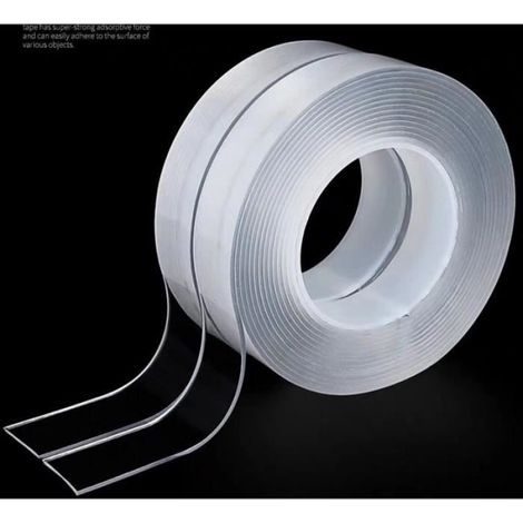Ruban adhésif - Ultrarésistant - 2MM x 3CM x 3M - Transparent - Réutilisable - Multi-usages (1/2)
