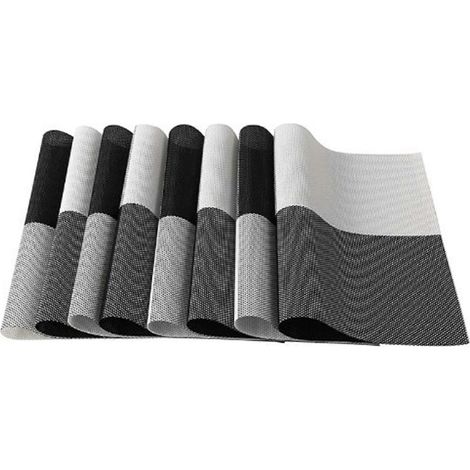 Set mit 8 hitzebeständigen und wasserdichten Platzsets für Mahlzeiten