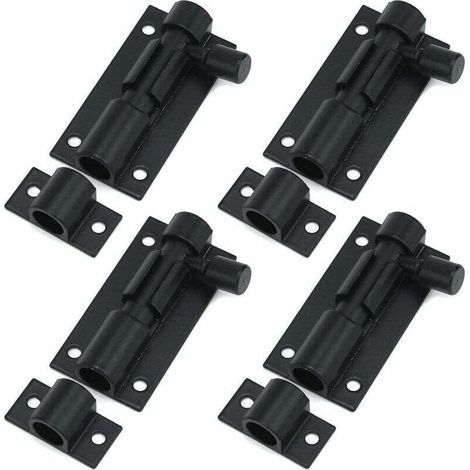 Serrure à cylindre en alliage d'aluminium de 2 pouces, serrure de sécurité pour porte coulissante avec vis, paquet de 4. (1/4)
