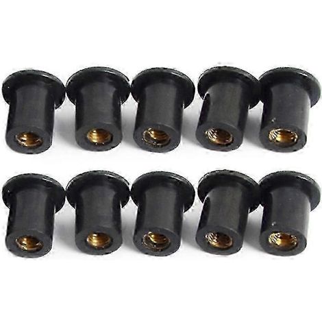 10 pièces de fixation pour pare-brise de moto : écrous à sertir en caoutchouc métriques M4/M5/M6, édition f54 0619