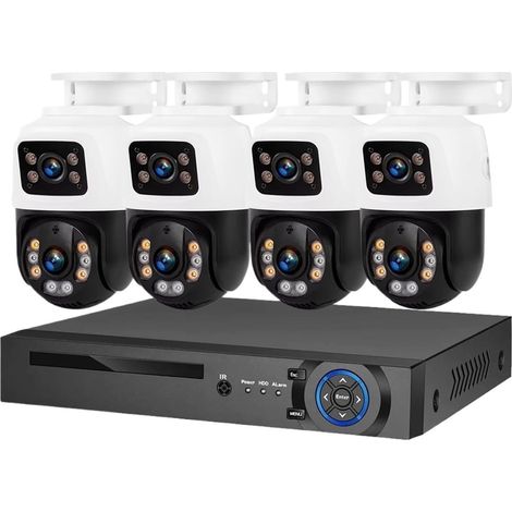 Système de caméra de sécurité CCTV HD PTZ PoE 6MP, détection Humaine, Vision Nocturne Couleur, Extension 10CH NVR, vidéosurveillance IP (1/5)