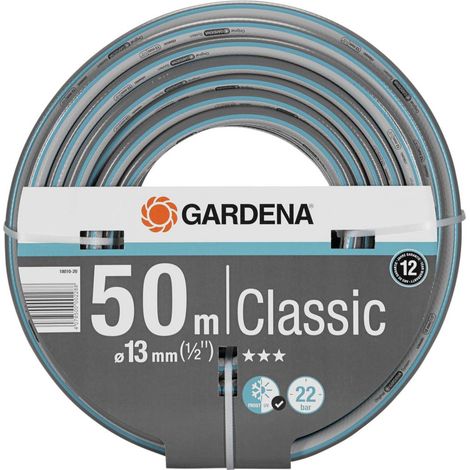 Gardena – Tuyau arroseur 1/2 pouce 1801020 – Longueur 50 m – Résistant aux UV et au gel – Pression d'éclatement 22 bar