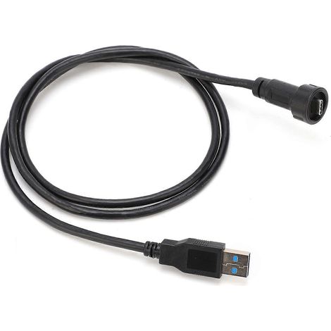 Connecteur USB étanche à enclenchement mâle pour montage sur panneau - Fournitures industrielles E10TPCBAM/U3AM(1M) (1/4)