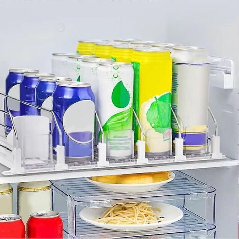 Distributeur automatique de boissons à tige de poussée, adapté aux canettes de soda, aux bouteilles de bière, aux supports à boissons et aux supports à boissons pour réfrigérateur. (1/5)