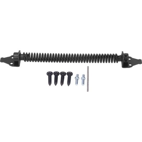 Ressort de porte de portail à fermeture automatique en acier au carbone, finition noire par électrophorèse, pour clôture de jardin de villa extérieure (1/5)