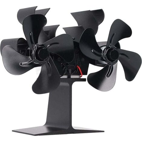 Ventilateur de poêle à 8 pales, installation facile, alimenté par la chaleur, ventilateur de poêle en alliage d'aluminium à faible bruit pour la réparation-PR (1/4)