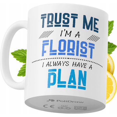 Tazza divertente e umoristica per fiorista, ideale per caffè e tè, con grafica e testo divertenti. Perfetta per compleanni, onomastici e festività. Tazza premium per occasioni speciali, per casa, uffi