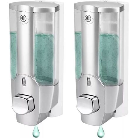 Double 350ML Distributeur de Savon Liquide Mural Salle De Bains Douche Gel Shampooing Lotion Livraison Conteneur Bouteille (1/5)