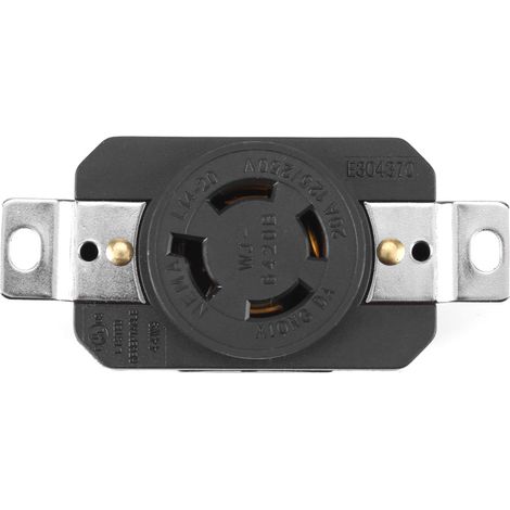 Connecteur verrouillable NEMA L14-20R 20A 125V-250V pour câble de générateur (1/5)