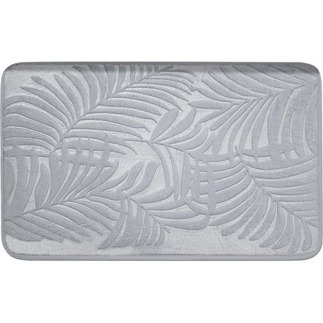 Tapis d'entrée imperméable pour intérieur et extérieur, ultra doux, résistant, absorbant l'humidité, antidérapant et facile à nettoyer. Dimensions : 40 x 60 cm. Gris clair. (1/5)