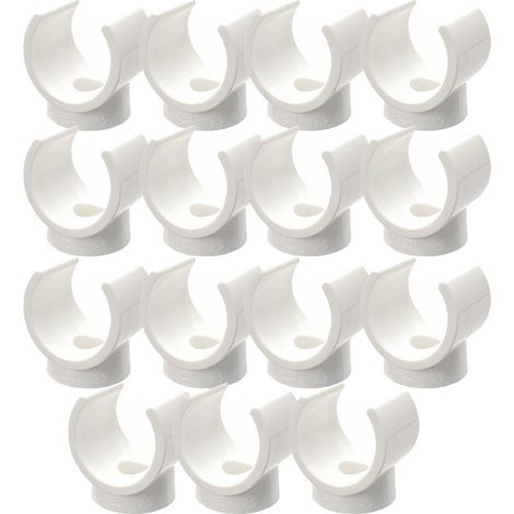 Clips PEX - Fixation Tube 16 mm - Pour Installation Sanitaire Murale ou Sols - Lot de 18 (1/5)