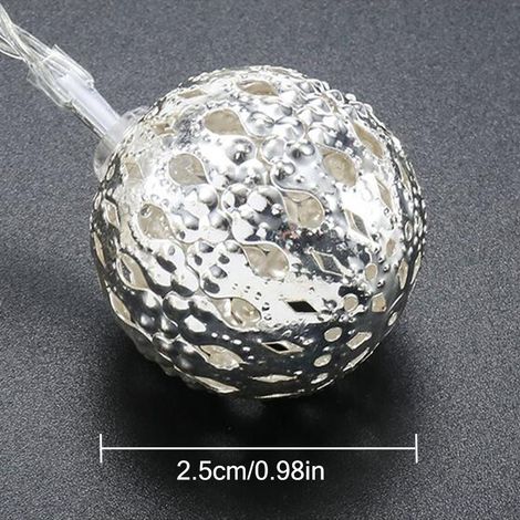 Lichterkette mit marokkanischen Kugeln, 30 LEDs, batteriebetrieben, dekorative Lichterkette (1/5)