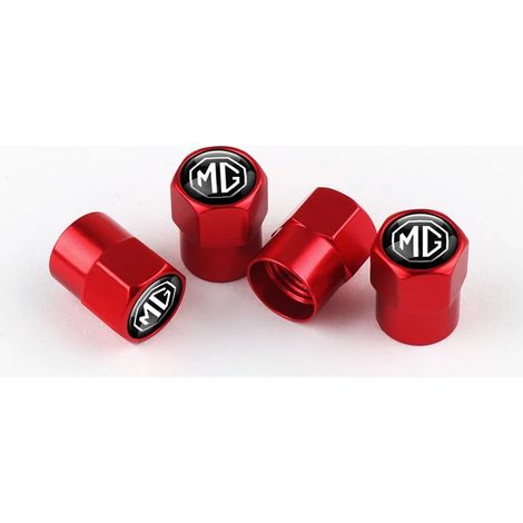 (Pour MG rouge) 4 bouchons de valve de pneu en métal 3D compatibles avec MG ZS GS MG3 MG5 MG6 MG7 GT HS5 Gundam 350 et TF GT 6 (1/5)
