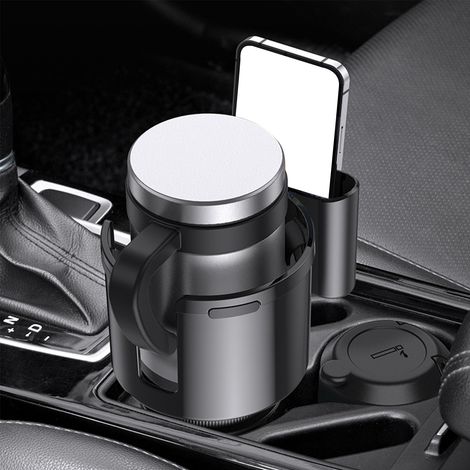 Support-gobelet voiture 2-en-1, base ajustable, antichoc, antidérapant, pour bouteilles, tasses à café et biberons (1/5)