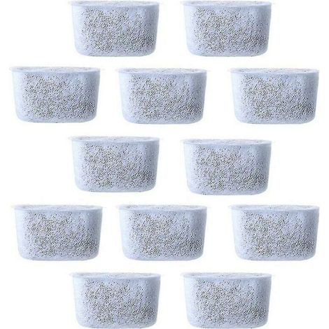 AMXCNOY 12 Stück Ersatz-Kohlenstoffwasserfilter, Vliesfilter für Kaffeemaschinen (1/4)