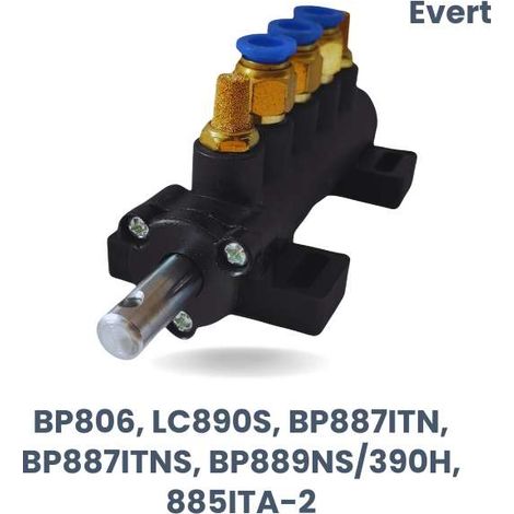 Ricambio Evert: Blocco valvole nero - Tipo B BP806, LC890S, BP887ITN, BP887ITNS, BP889NS/390H, 885ITA-2 (1/4)