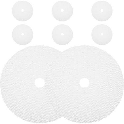 Lot de 8 feuilles de déshydratation en silicone réutilisables, plateaux ronds pour le séchage des fruits.-33.00X33.00X0.10CM-White (1/4)