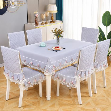Housses de Chaise Salle à Manger Couleur Unie Gris Modèle Séparé 4 Assises et 4 Dossiers Sans Nappe 30 × 30 × 30 cm 1 kg – Livraison gratuite