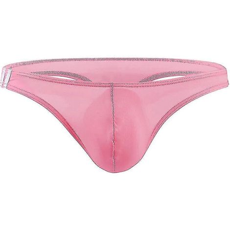 Herren-Slip aus Eisseide, niedrig geschnitten, U-förmig, konvex, einfarbig-L-Light Pink