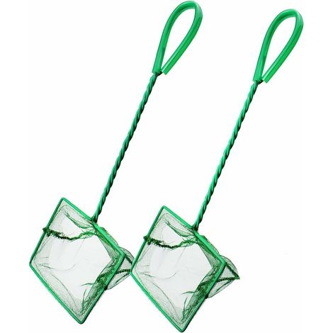 VURAHOME - 2 Pièces Epuisette Aquarium, Filet De Pêche Avec Poignée Petit Filet De Pêche Pour Reservoir De Poissons D'Aquarium (1/5)