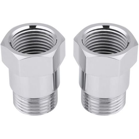 QORVA-2 pièces 32mm M18 1.5 O2 capteur d'oxygène Extender Extension entretoise bondes adaptateur argent (1/5)