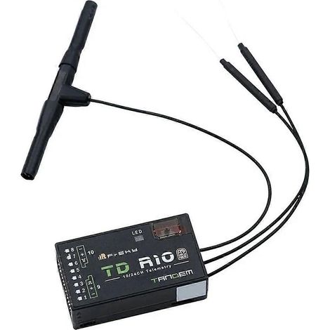 Récepteur bi-bande tandem FrSky 2,4 GHz 900 MHz TD R10 avec 10 ports de canaux, compatible avec les émetteurs X20S, X18, X20HD et X24 (1/5)