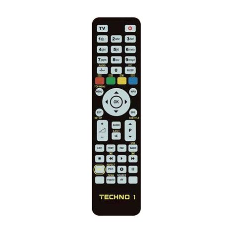 TELECOMANDO PROGRAMMABILE TECHNO 1 BRAVO TV + VCR + DVD + DTT BANCO 1