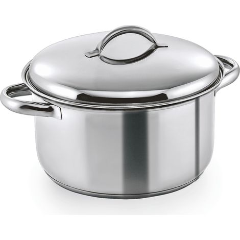 Casserole avec couvercle en Acier au nickel-chrome 6 L H 135 mm Ø 240 mm 1 - Was Germany