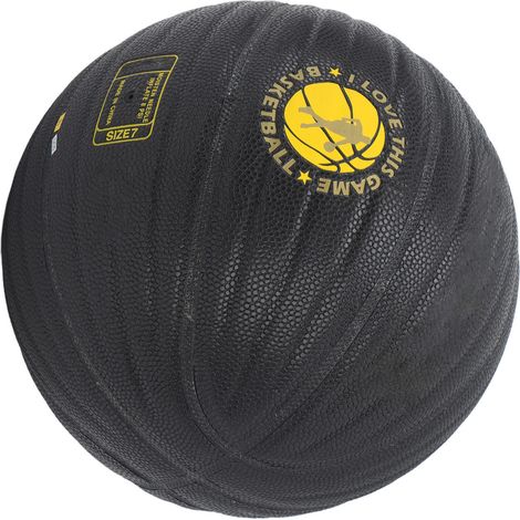 Ballon de basket lesté d'entraînement en PU avec rebond, taille 7, pour hommes et femmes, inscription jaune, 1,3 kg (2,8 lb). (1/5)