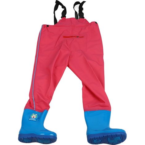 Cuissardes de poitrine pour enfants, résistantes à l'eau, pêche pour jeunes, avec bottes pour garçons et filles (1/5)