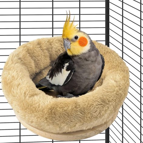 Nid d oiseau de taille moyenne cage Hamac peluche amovible Perchoir chaud hiver Plateforme perruches calopsittes conures hamster (1/5)
